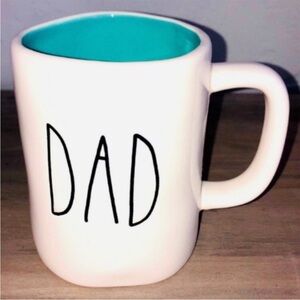 RAE DUNN ‘DAD’ Mug with Aqua Blue Inside
Rare